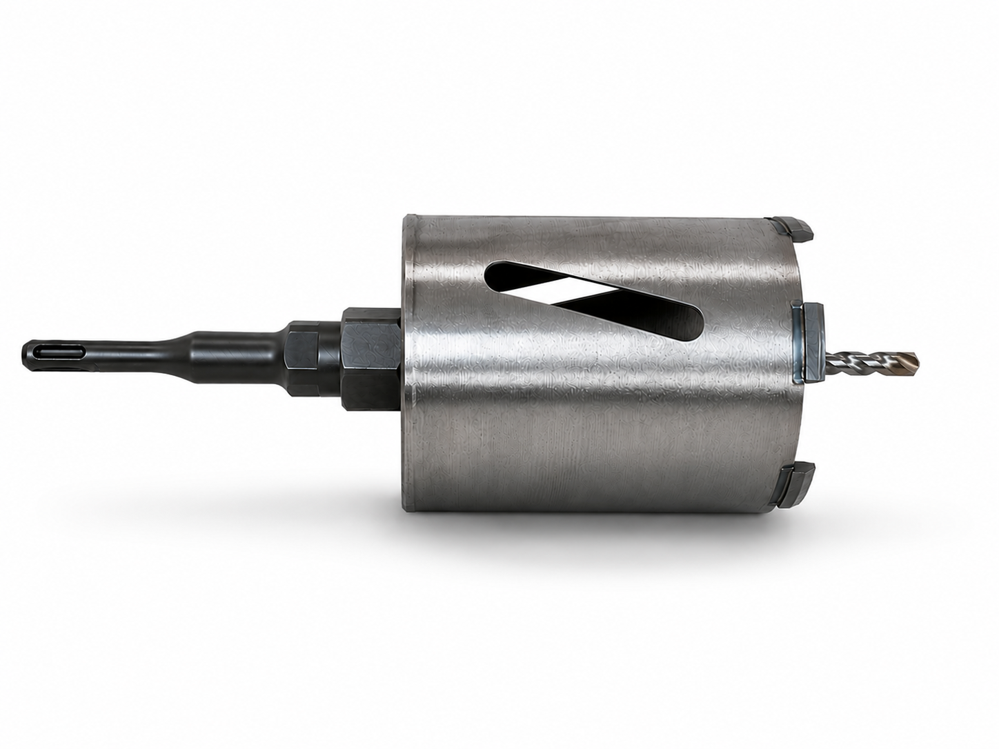 130 mm SDS Plus Elmas Duvar Delme Pançı | Adaptör ve Merkezleme Matkabı Dahil